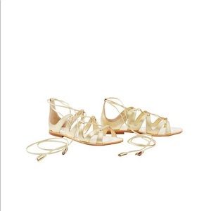 Lilly Pulitzer Fit to be Tied gold sandals